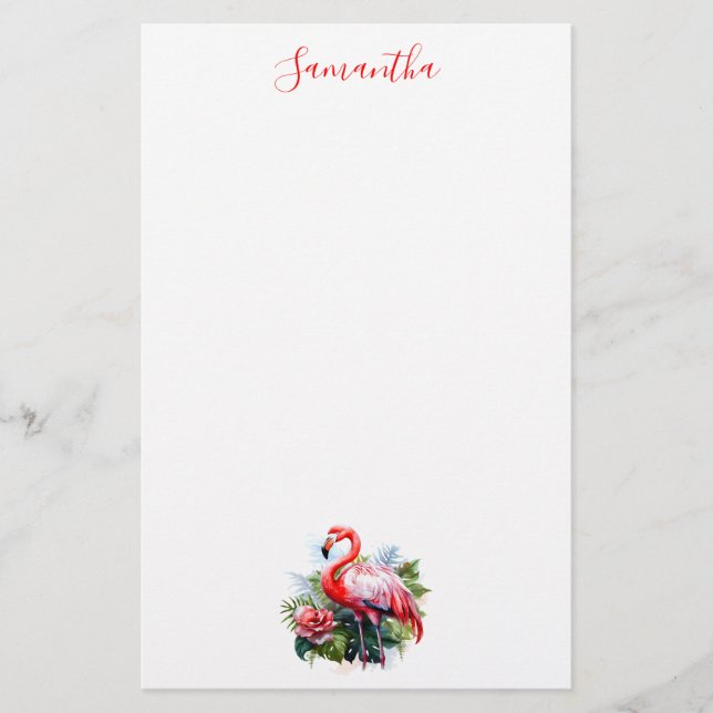 Papelería Hermosa Estacionería Flamingo (Anverso)