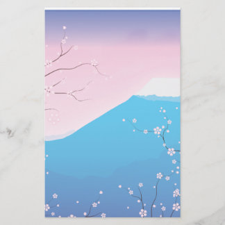 Papelería Hermosa flor de cerezo japonesa