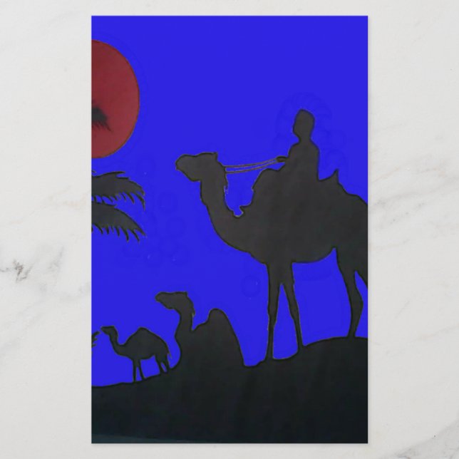 Papelería Hermoso asombroso Camello Sunset Safari Art Print (Anverso)
