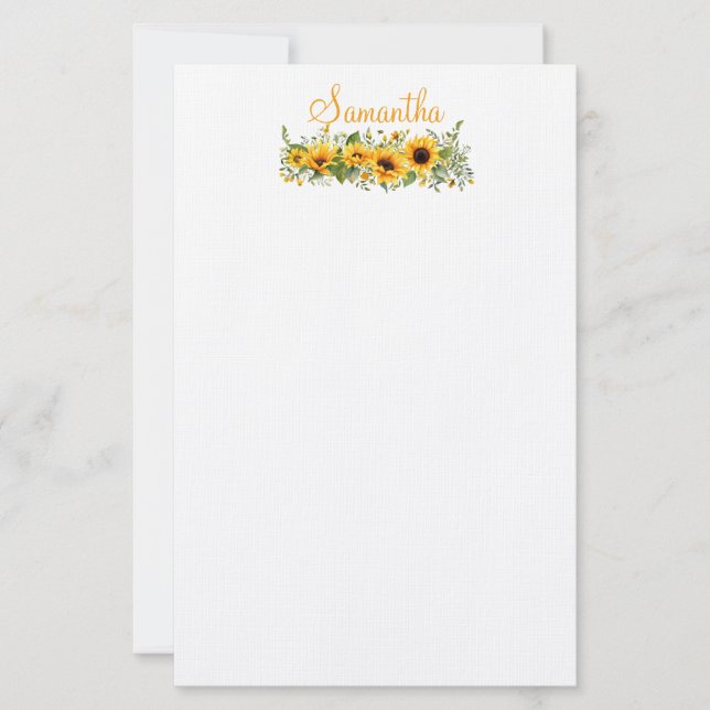 Papelería Hermoso Girasol (Anverso)