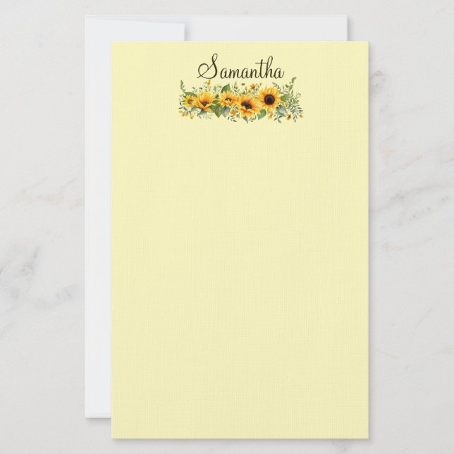 Papelería Hermoso girasol (Anverso)