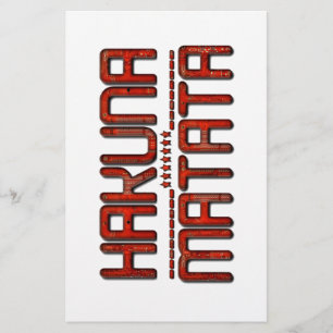 Papelería Hermoso Grabado en relieve asombroso Rojo Hakuna M
