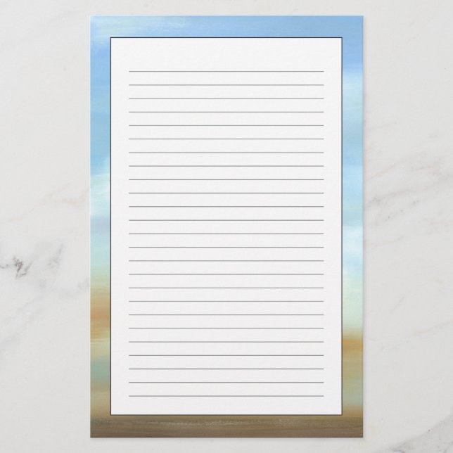 Papelería Hermoso paisaje con nubes fluidas (Anverso)