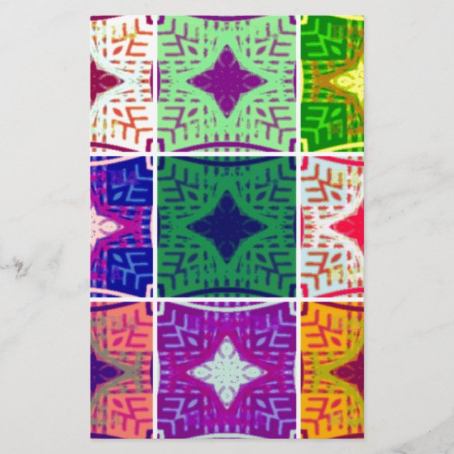 Papelería Hermoso patrón de impresión a cuadros de verificac (Anverso)