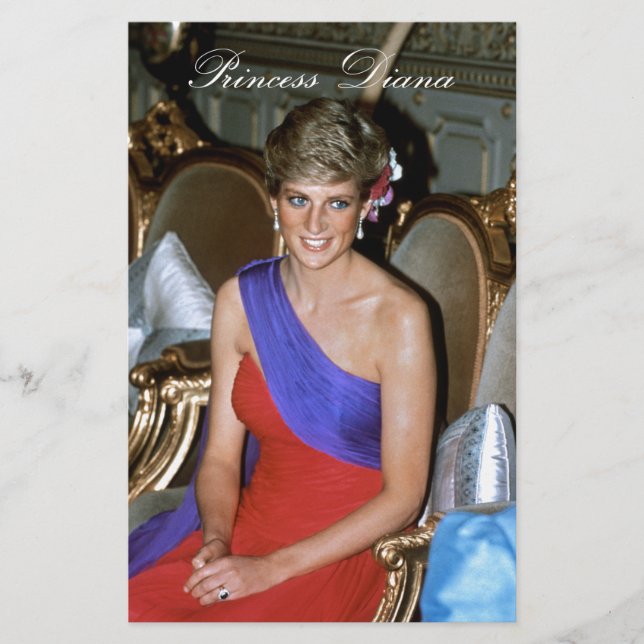 Papelería ¡Hermoso! Princesa Diana Tailandia 1988 (Anverso)