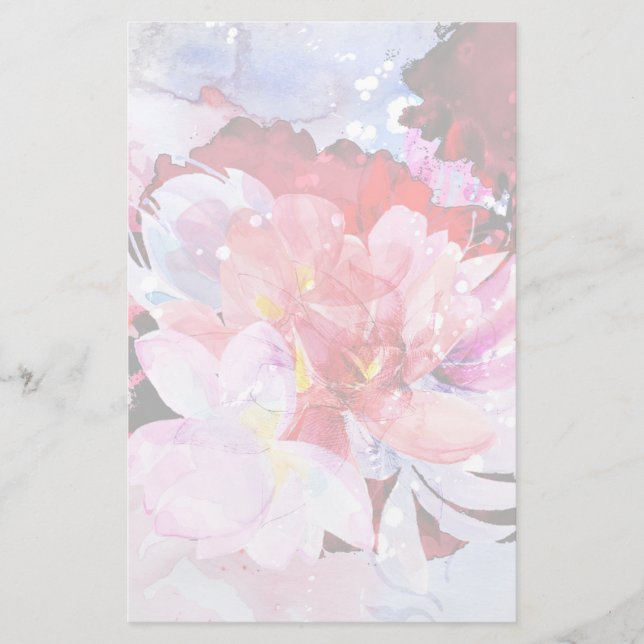 Papelería Hermoso ramo de flores (Anverso)