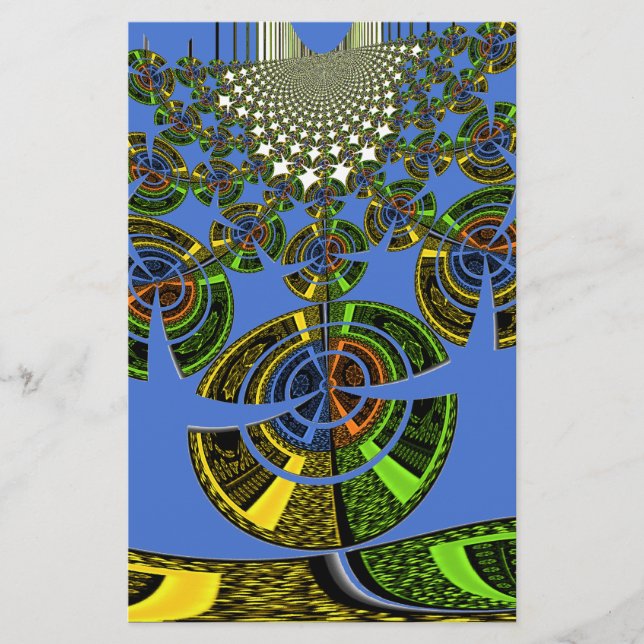 Papelería Hermoso vector étnico tradicional africano azul (Anverso)