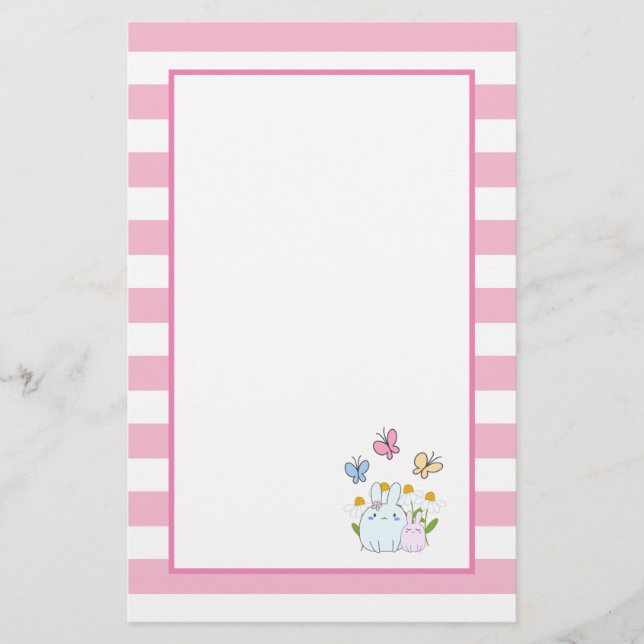 Papelería Hermosos conejitos con martillos de primavera y ma (Anverso)
