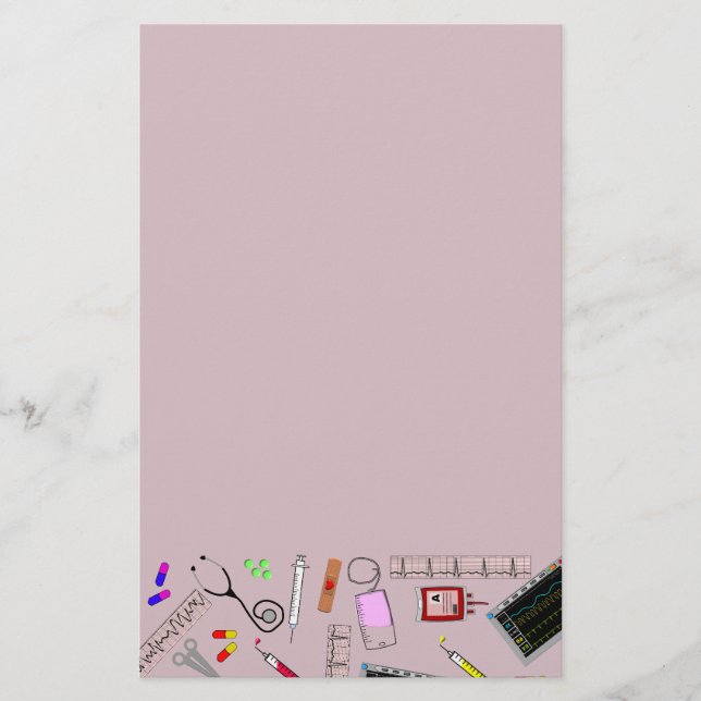 Papelería Herramientas de la enfermera registradoa (Anverso)