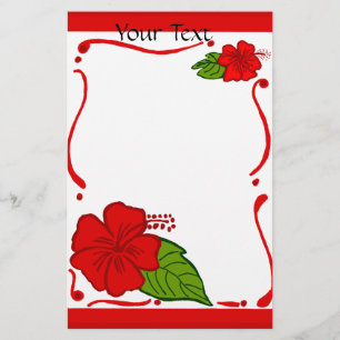 Papelería Hibiscus Su texto estacionario