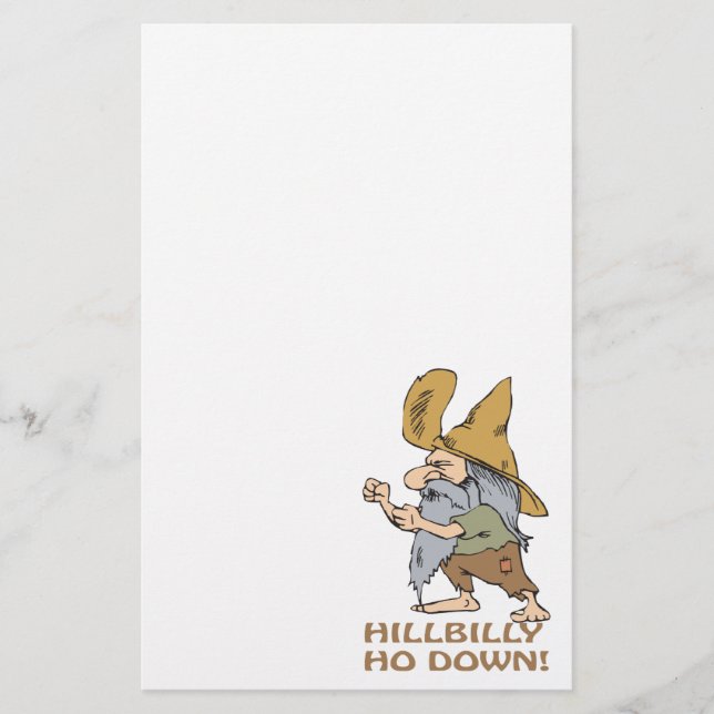 Papelería HillBilly Ho abajo (Anverso)