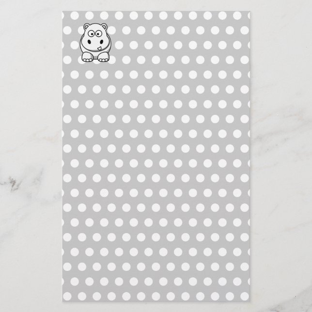 Papelería Hipopótamo Blanco Lindo (Anverso)