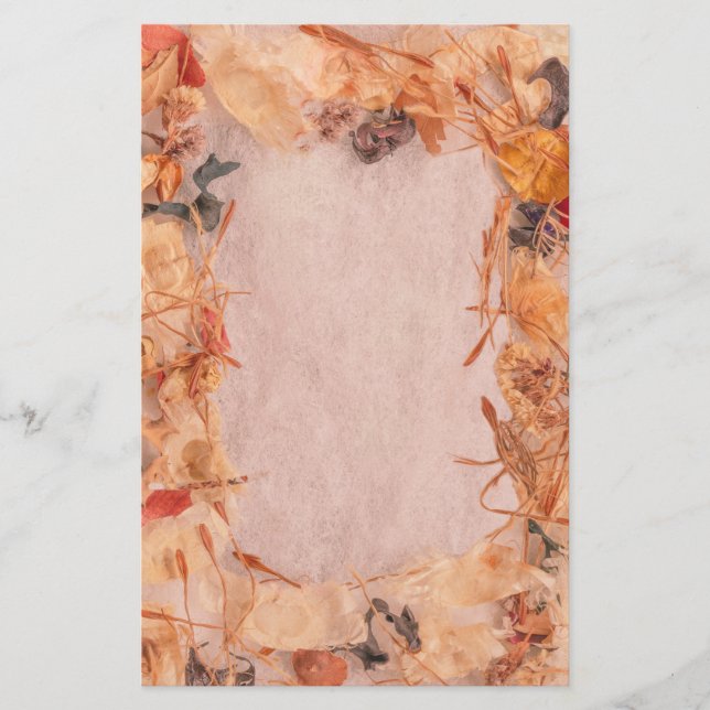 Papelería Hojas, tallos, semillas que se vuelven amarillas y (Anverso)