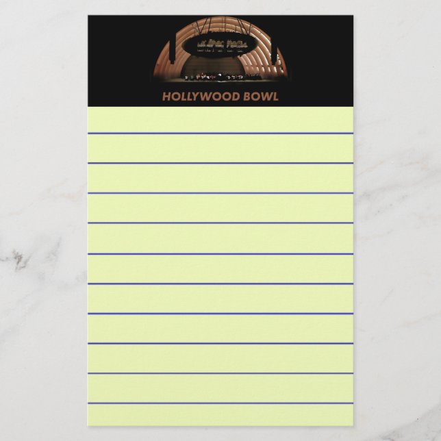 Papelería Hollywood Bowl (Anverso)