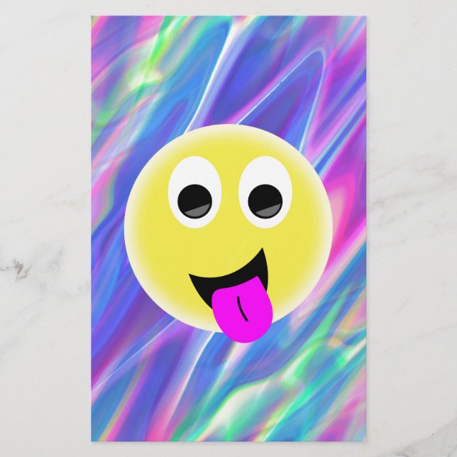 Papelería Holograma de emoji (Anverso)