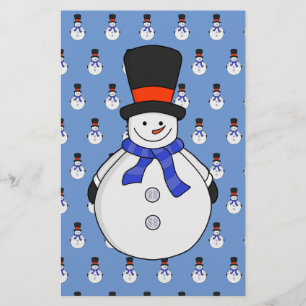 Papelería Hombre de nieve con sombrero superior
