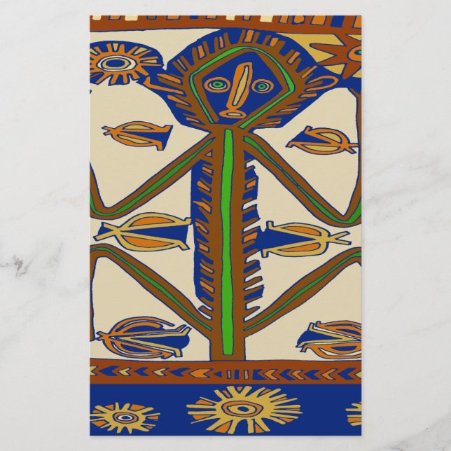 Papelería Hombre de Samoa de los Mares del Sur (Anverso)
