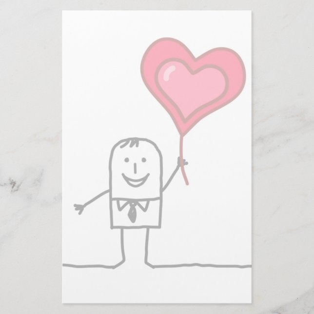 Papelería Hombre y corazón (Anverso)