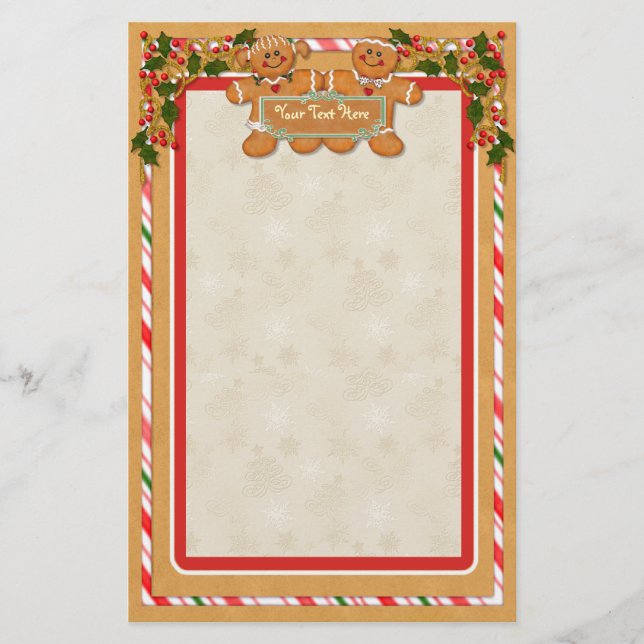 Papelería Hombre y mujer con pan de jengibre (Anverso)