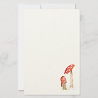 Papelería Hongos caprichosos de bosque acuarela