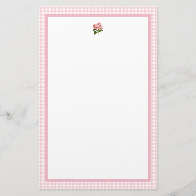Papelería Hortensia rosa (Anverso)