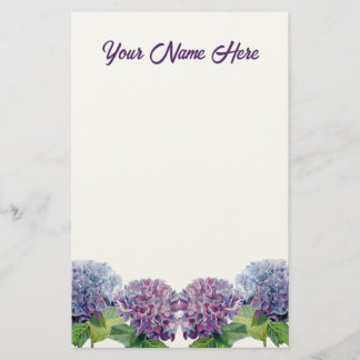 Papelería Hortensias Azules Zafiro
