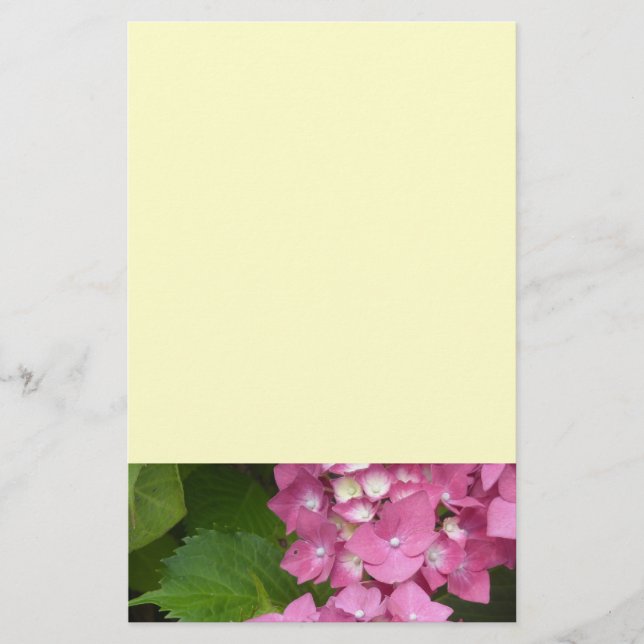Papelería Hortensias rosadas (Anverso)