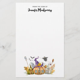 Papelería Hospedaje de calabaza con fantasma y murciélagos