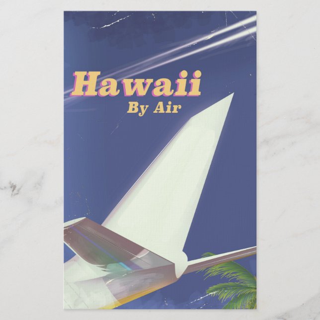 Papelería Huella de vacaciones de Hawaii Flight (Anverso)