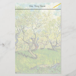 Papelería Huerto en Blossom por Vincent van Gogh.