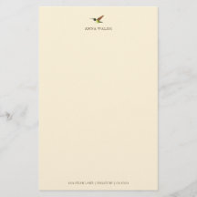 Hummingbird Stationery de Ecru personalizada