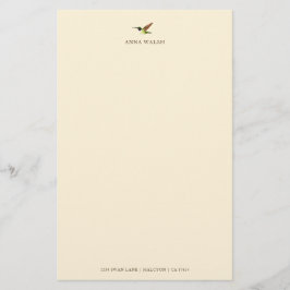 Papelería Hummingbird Stationery de Ecru personalizada