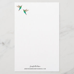 Papelería Hummingbirds personalizado y de garganta