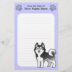 Papelería Husky siberiano del dibujo animado/Malamute de