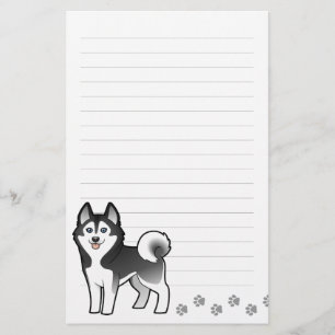 Papelería Husky siberiano del dibujo animado/Malamute de