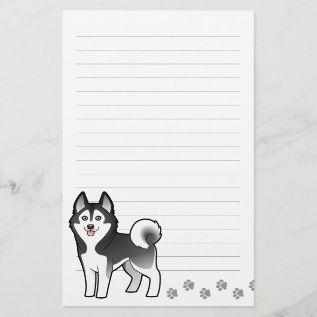 Papelería Husky siberiano del dibujo animado/Malamute de (Anverso)