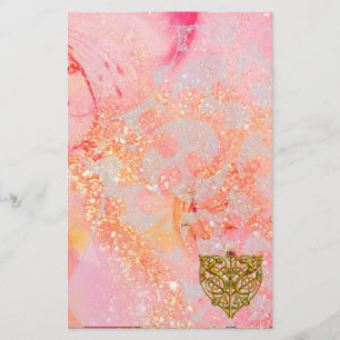 Papelería HYPER VALENTINA / CÁRCELES rosa CELÁTICOS DE ORO