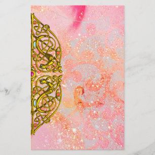 Papelería HYPER VALENTINA / CÁRCELES rosa CELÁTICOS DE ORO