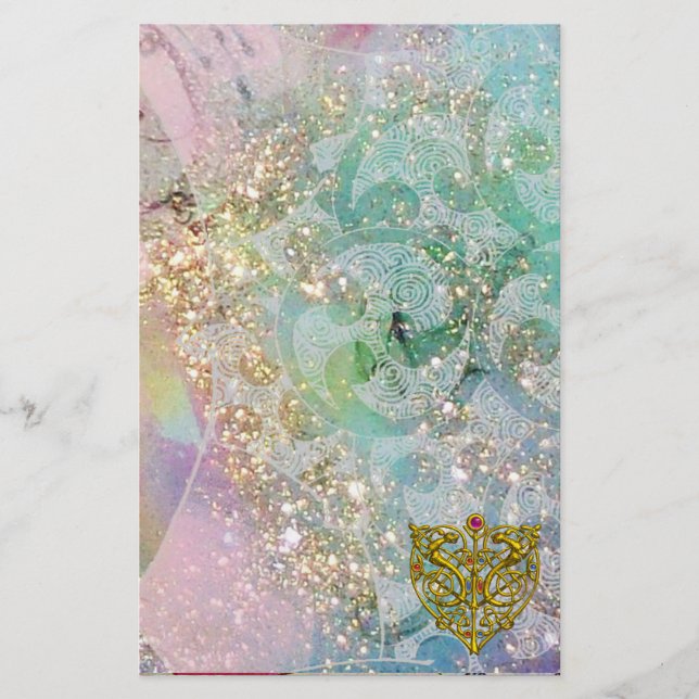 Papelería HYPER VALENTINA / CORAZÓN CELÁTICO ORO, Parques az (Anverso)