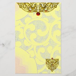 Papelería HYPER VALENTINE Gold Celtic Knots Yellow Swirls