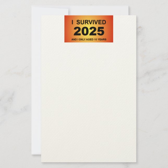 Papelería I Survived 2025  (Anverso)