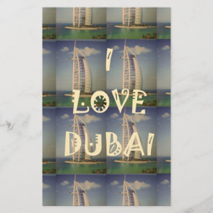 Papelería Icónica Dubai: "Amo Dubai" Diseño gráfico vectoria