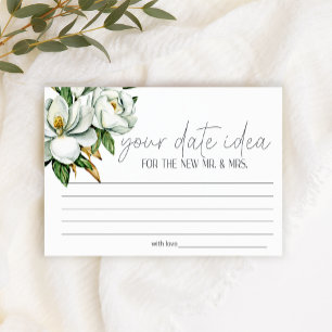 Papelería Idea de Noche de Fecha Floral de Magnolia Blanca J