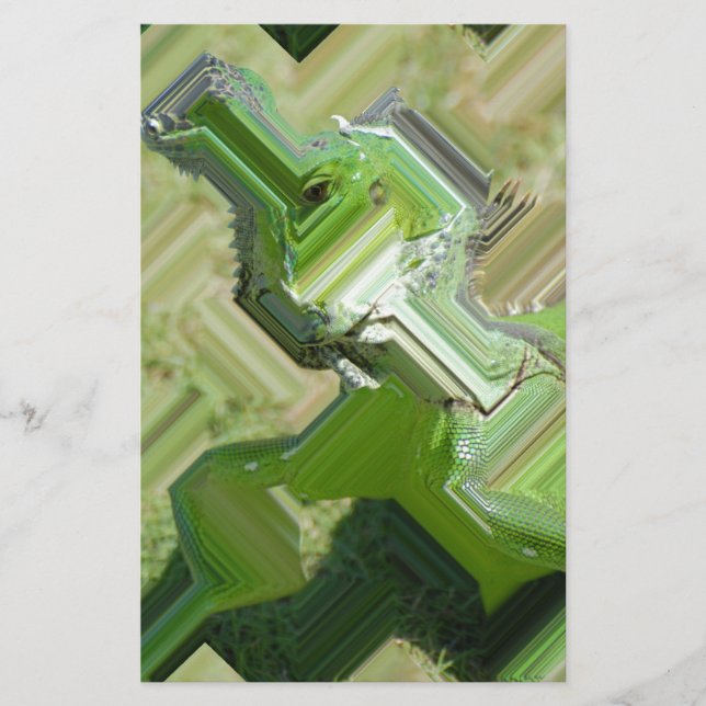 Papelería Iguana verde (Anverso)