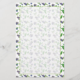 Papelería Ilustracion acuático de arándano azul