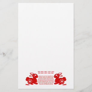 PAPELERÍA ILUSTRACION CHINO DEL CONEJO PAPERCUT DEL ZODIACO
