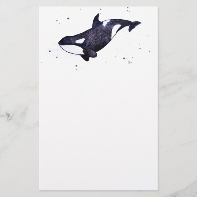 Papelería Ilustracion de la orca de la orca (Anverso)