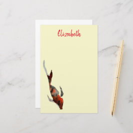 Papelería Ilustracion de pescado acuarela koi
