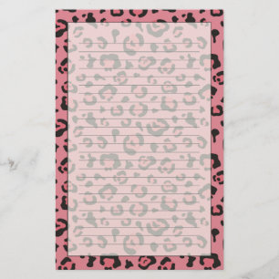 Papelería Ilustracion del animal del rosa del leopardo