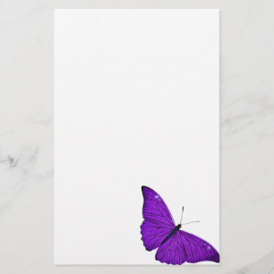 Papelería Ilustracion púrpura oscuro de la mariposa de los